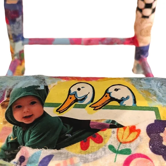 OOAK Handcrafted wood highchair. Signed original one of a kind art - Picture 9 of 16